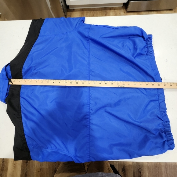 Vintage Marlboro Unlimited Jacket Mens Medium Blue Windbreaker Full Zip Hooded - Picture 12 of 12